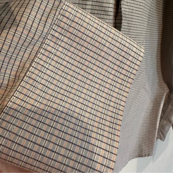 UNTUCKit Cotton Casual Button Up Shirt Men's XXL Brown Tan Slim Fit Wrinkle Free - Picture 4 of 5